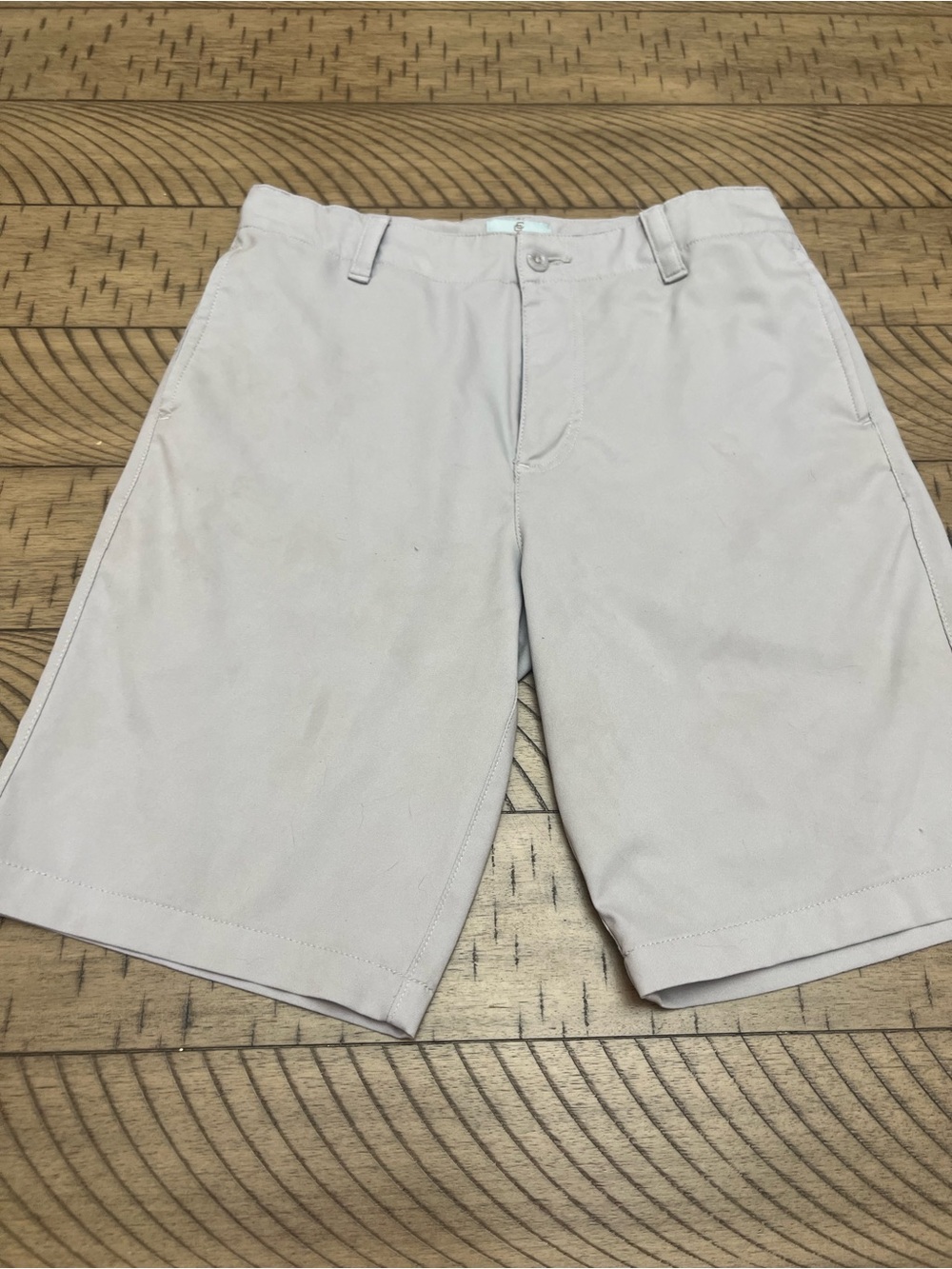 Boy’s Class Club  Flat Front Performance Shorts - Light Gray Size 16 youth